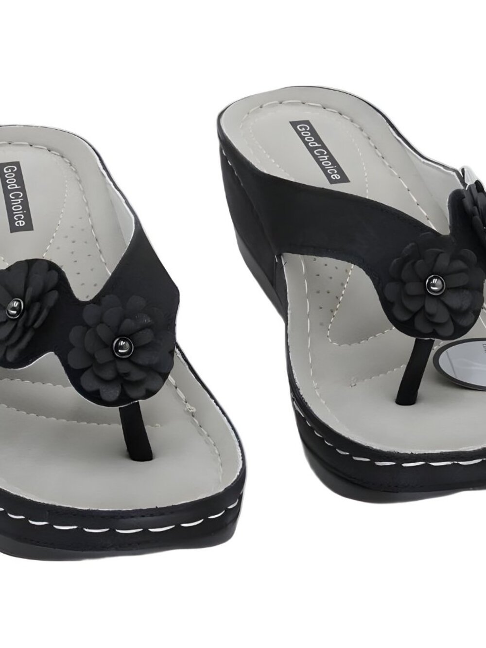 Good Choice Ammie Women's Wedge Sandals Black 7M
